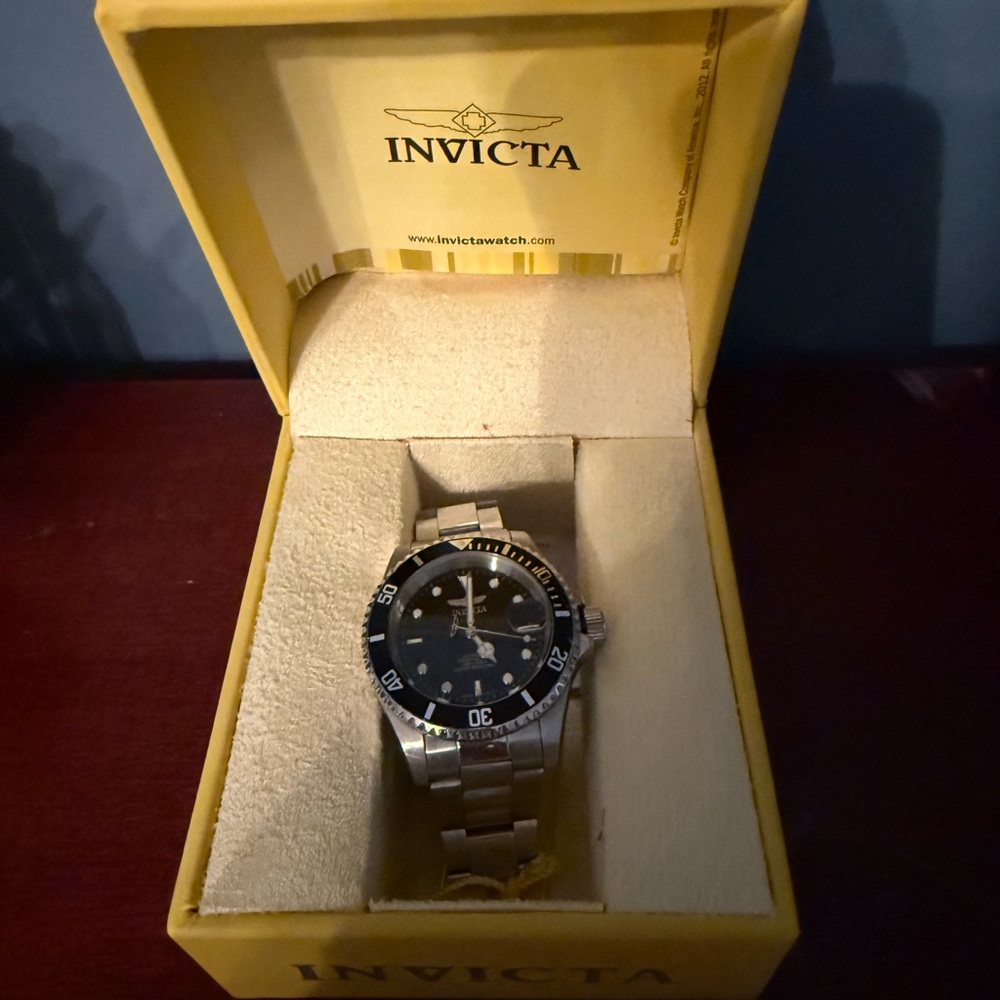 Invicta Silver and Black Watch